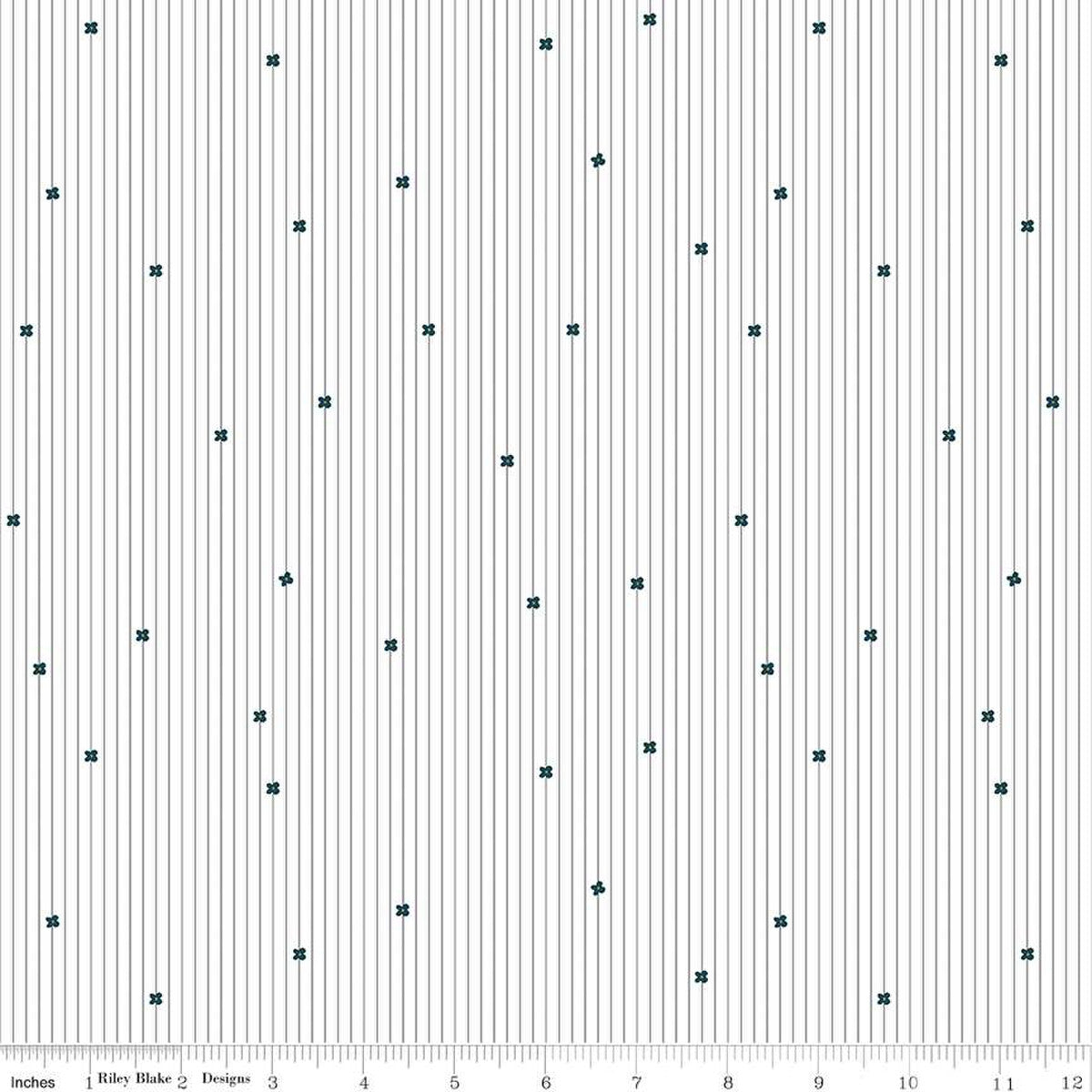 Spotted Stripes Teal | Riley Blake - 1/4 Yard
