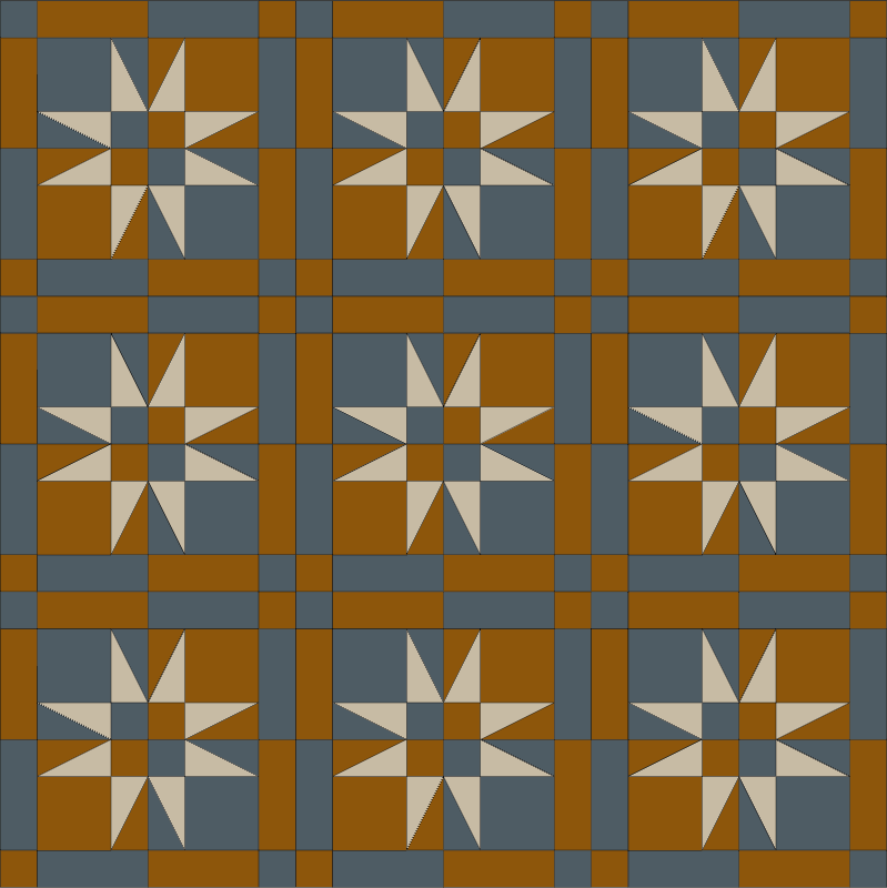 Checkered Starlight -by In The Light Quilts