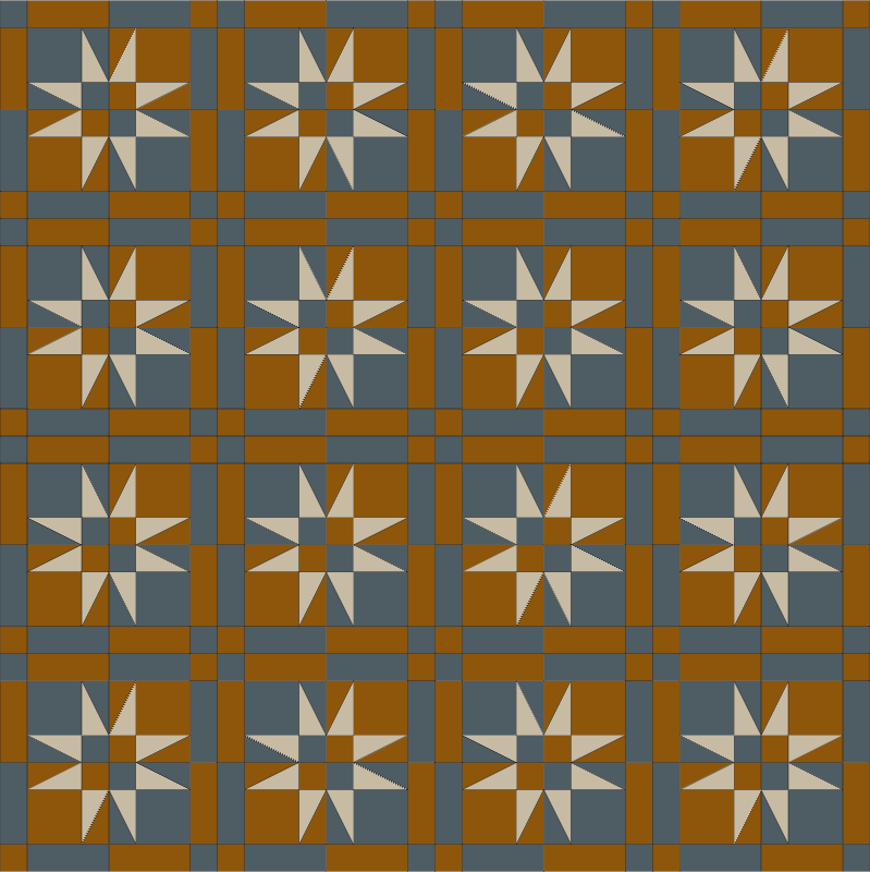 Checkered Starlight -by In The Light Quilts