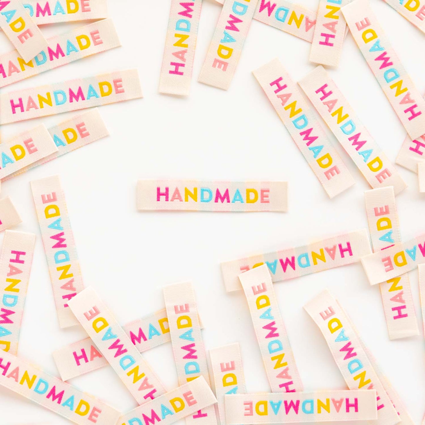 "Handmade" - Premium Woven Labels by Sarah Hearts