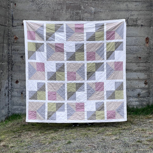 Perfect Placement Throw Size Quilt Kit - Sewn Handmade